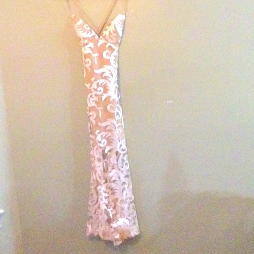 Rubber Ducky full length gown.  Knee Length Under-slip w/Full Length Overlay. L